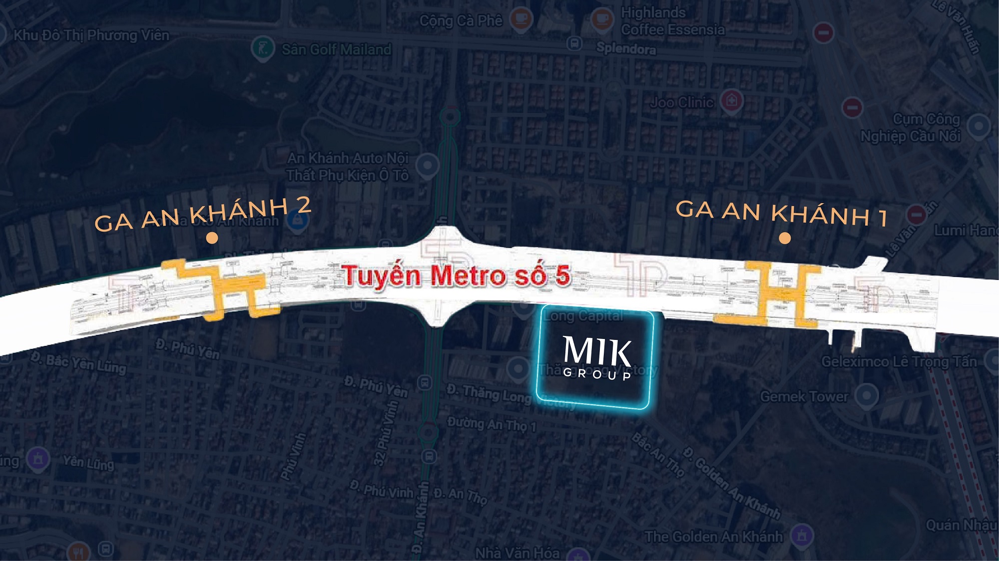 Vị trí Ga Metro số 5 ngay gần Imperia Sky Park