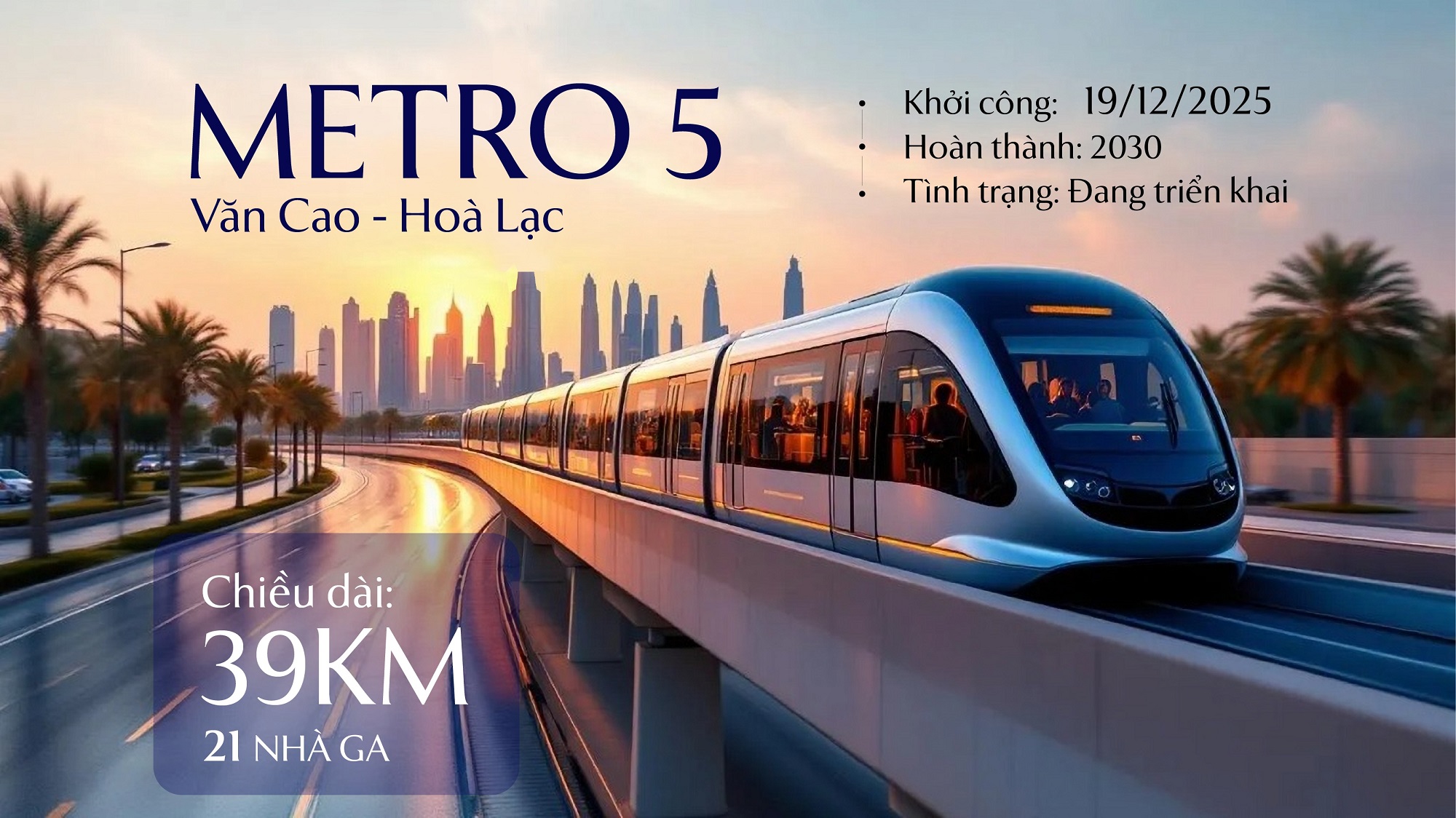 Đường Metro số 5 đi qua Imperia Sky Park